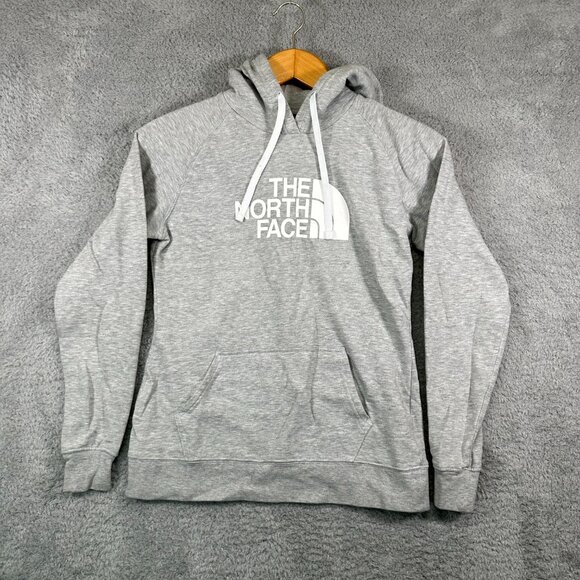 The North Face Tops - The North Face Womens Gray Long Sleeve Drawstring Pullover Hoodie Size Small